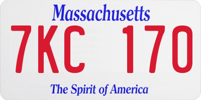 MA license plate 7KC170