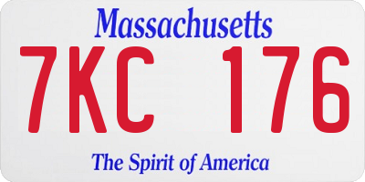 MA license plate 7KC176
