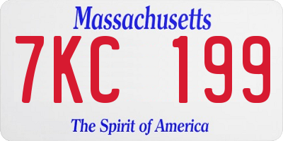 MA license plate 7KC199