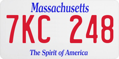 MA license plate 7KC248