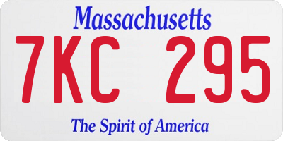 MA license plate 7KC295