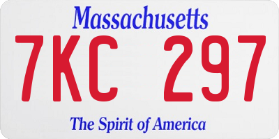 MA license plate 7KC297