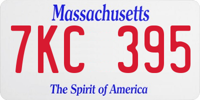 MA license plate 7KC395