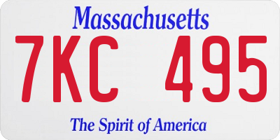 MA license plate 7KC495