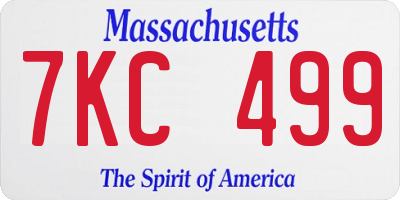 MA license plate 7KC499