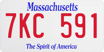 MA license plate 7KC591