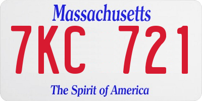 MA license plate 7KC721