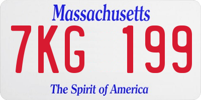 MA license plate 7KG199