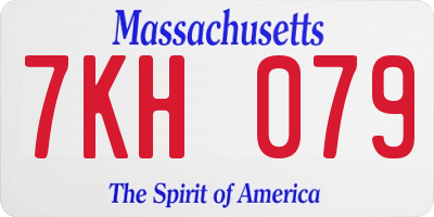 MA license plate 7KH079