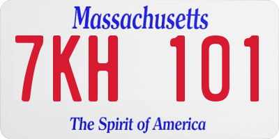 MA license plate 7KH101