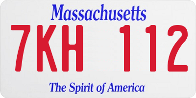 MA license plate 7KH112