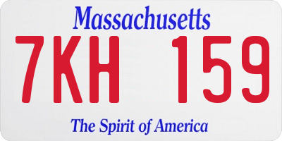 MA license plate 7KH159