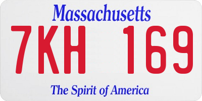 MA license plate 7KH169