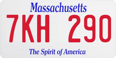 MA license plate 7KH290