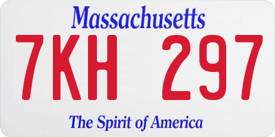 MA license plate 7KH297