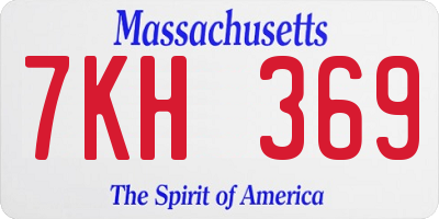 MA license plate 7KH369