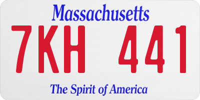 MA license plate 7KH441