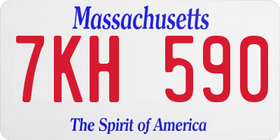 MA license plate 7KH590