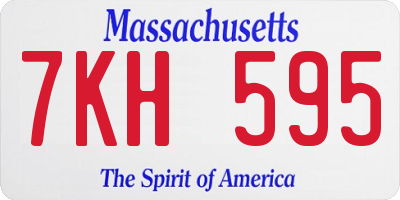 MA license plate 7KH595