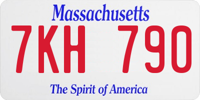 MA license plate 7KH790