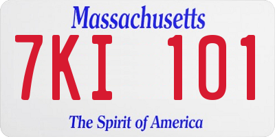 MA license plate 7KI101