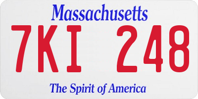 MA license plate 7KI248