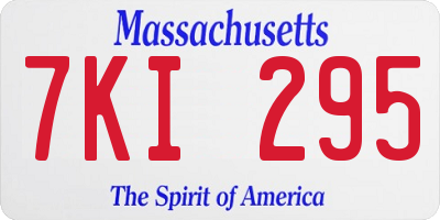 MA license plate 7KI295