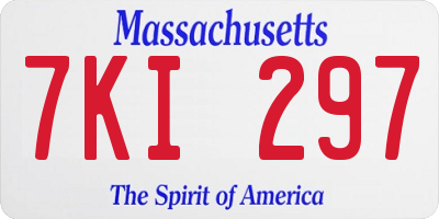 MA license plate 7KI297