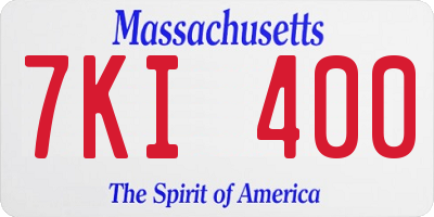 MA license plate 7KI400