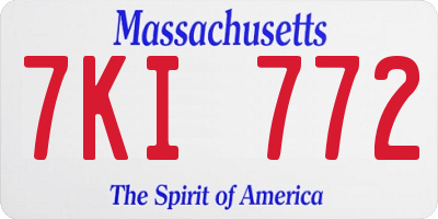 MA license plate 7KI772
