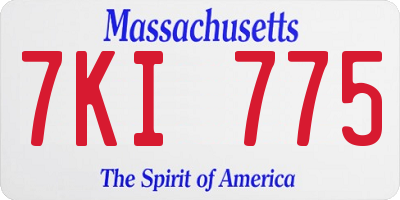 MA license plate 7KI775