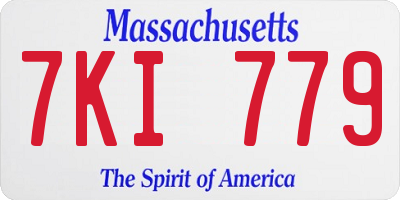 MA license plate 7KI779