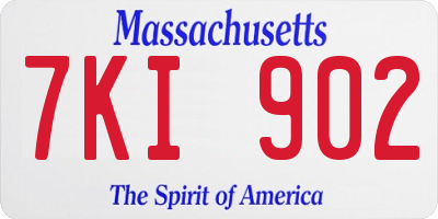 MA license plate 7KI902