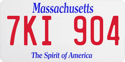 MA license plate 7KI904