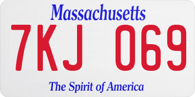 MA license plate 7KJ069