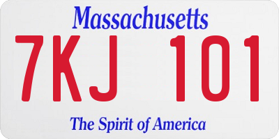 MA license plate 7KJ101