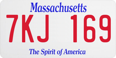 MA license plate 7KJ169