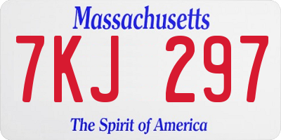 MA license plate 7KJ297