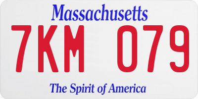 MA license plate 7KM079