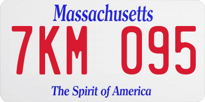 MA license plate 7KM095