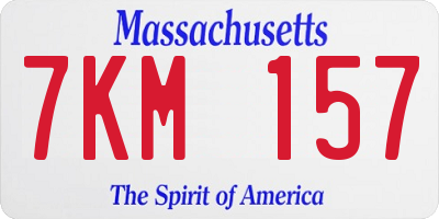MA license plate 7KM157