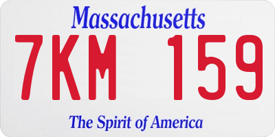 MA license plate 7KM159