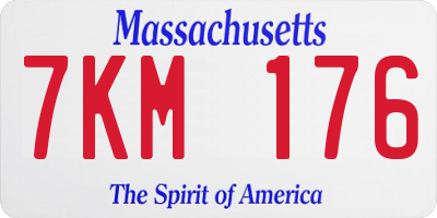 MA license plate 7KM176