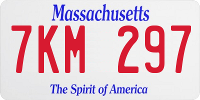 MA license plate 7KM297