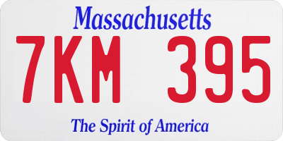 MA license plate 7KM395