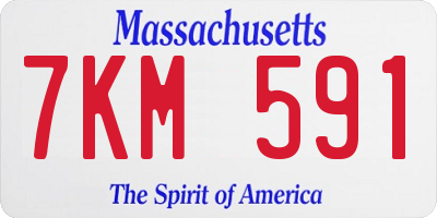 MA license plate 7KM591
