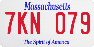 MA license plate 7KN079