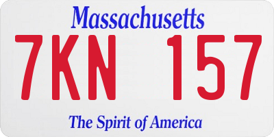 MA license plate 7KN157