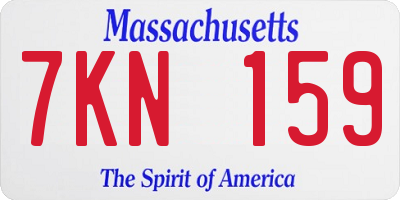 MA license plate 7KN159