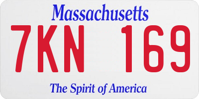 MA license plate 7KN169